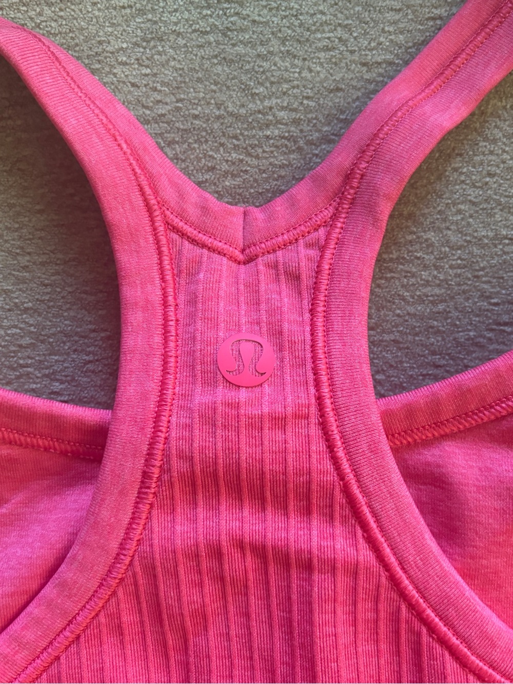 Lululemon Pink Ribbed Racerback Tank Top - Picture 3 of 6